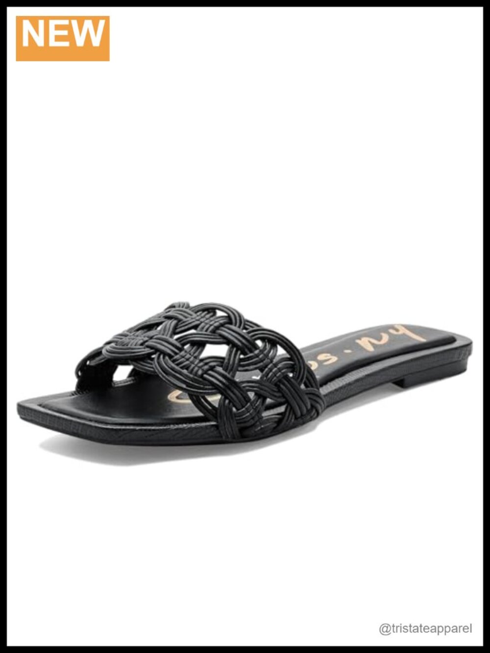 Womens Salma Woven Flat Slide Sandal Slingback Open Toe Slip On